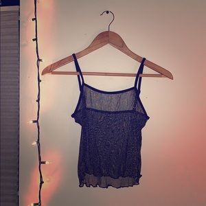 Sparkly Black 90s Tank Top